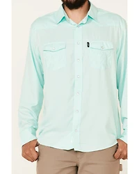 Hooey Men's Solid Habitat Sol Long Sleeve Pearl Snap Western Shirt