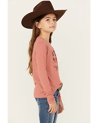 Shyanne Girls' Grazing Cows Long Sleeve Graphic Tee