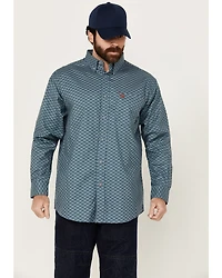 Ariat Men's FR Appalachia Geo Print Long Sleeve Button-Down Stretch Work Shirt
