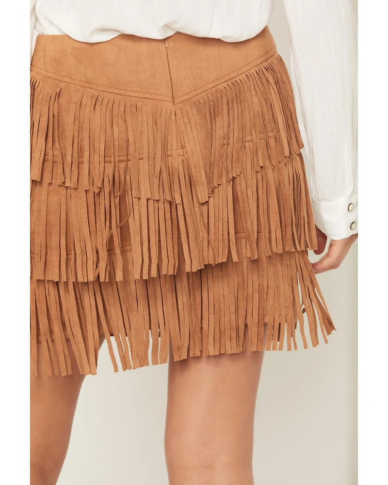 Fornia Women's Faux Suede Mini Skirt