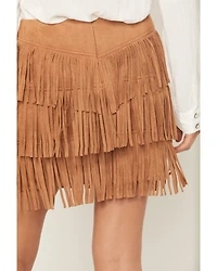 Fornia Women's Faux Suede Mini Skirt