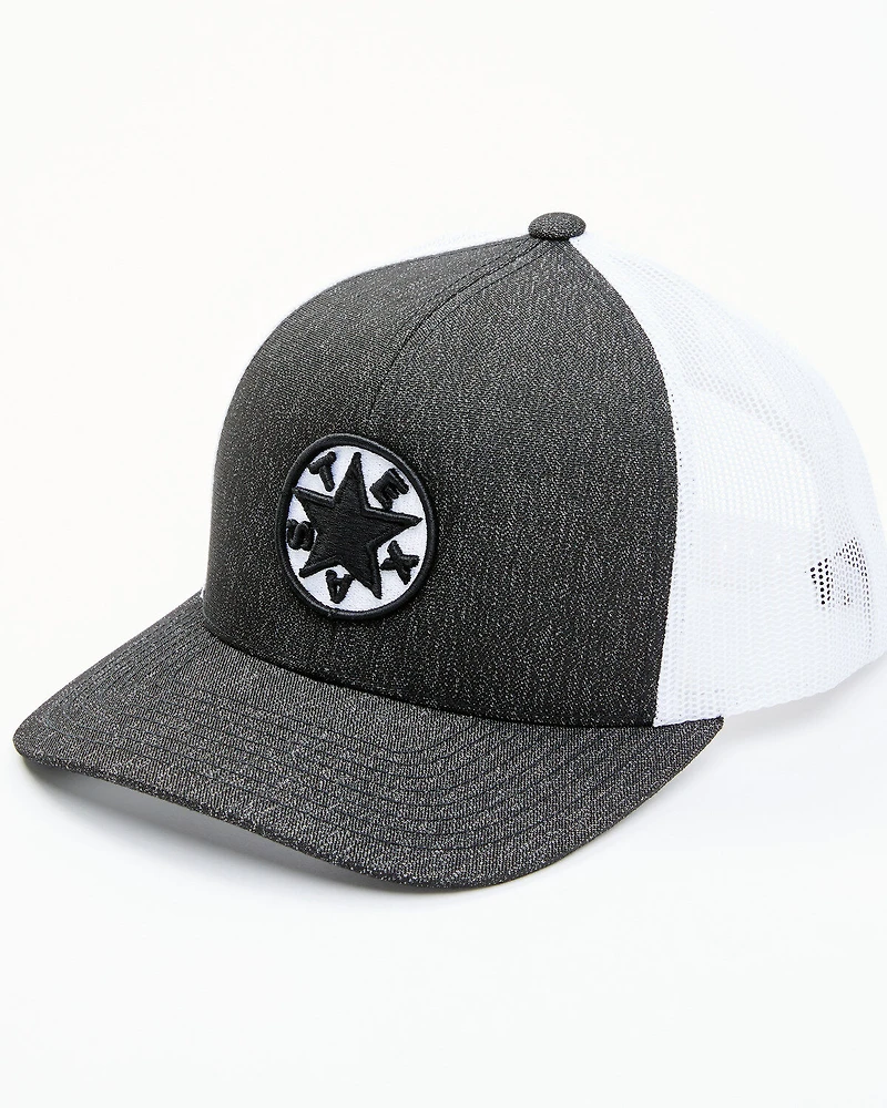 Oil Field Hats Men's Heather Texas Star Patch Mesh-Back Ball Cap