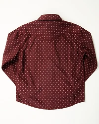 Cody James Toddler Boys' Williams Geo Print Long Sleeve Snap Western Shirt