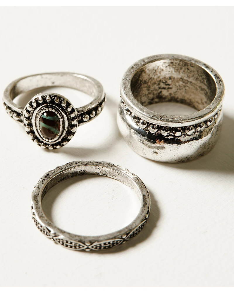 Shyanne Women's Soleil Squash Blossom Ring Set - 5 Piece