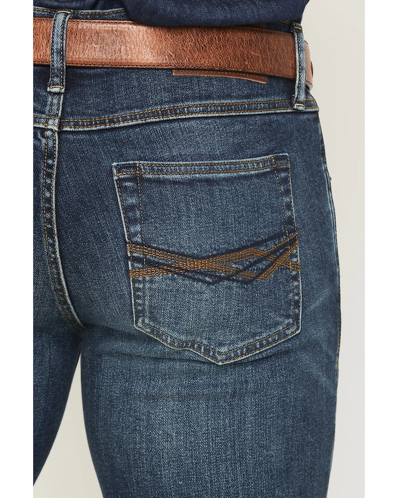 RANK 45® Men's Rockford Wash Brock Relaxed Bootcut Performance Stretch Denim Jeans