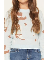 Sugar California Girl's Cowboy Boot Sweater