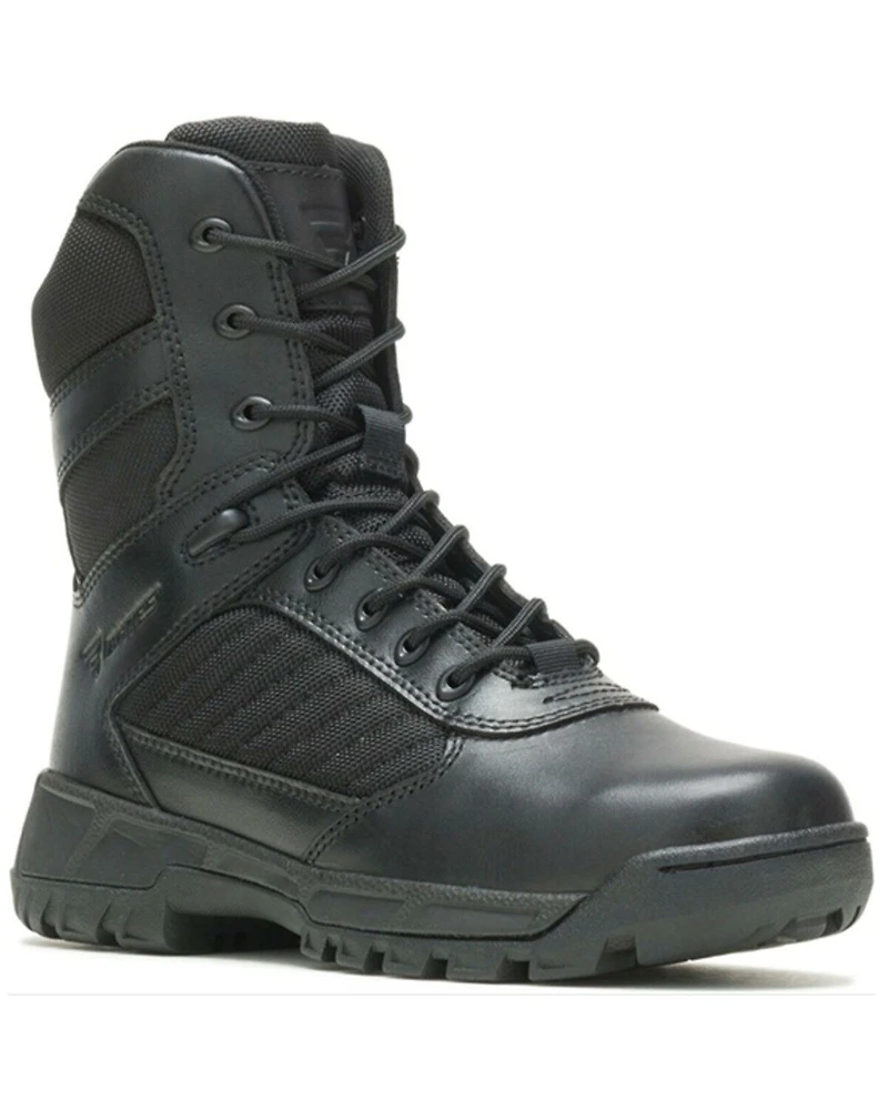 Bates Women's Tactical Sport 2 Tall Side Zip Lace-Up Work Boots - Round Toe