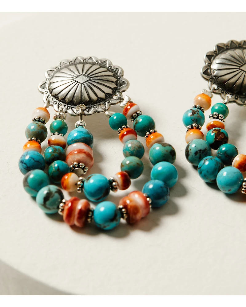 Paige Wallace Women's Beaded & Concho Earrings