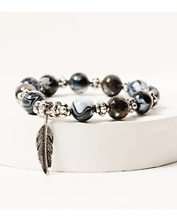 Shyanne Women's Silver Concho & Multicolored Beaded 4-piece Bracelet Set