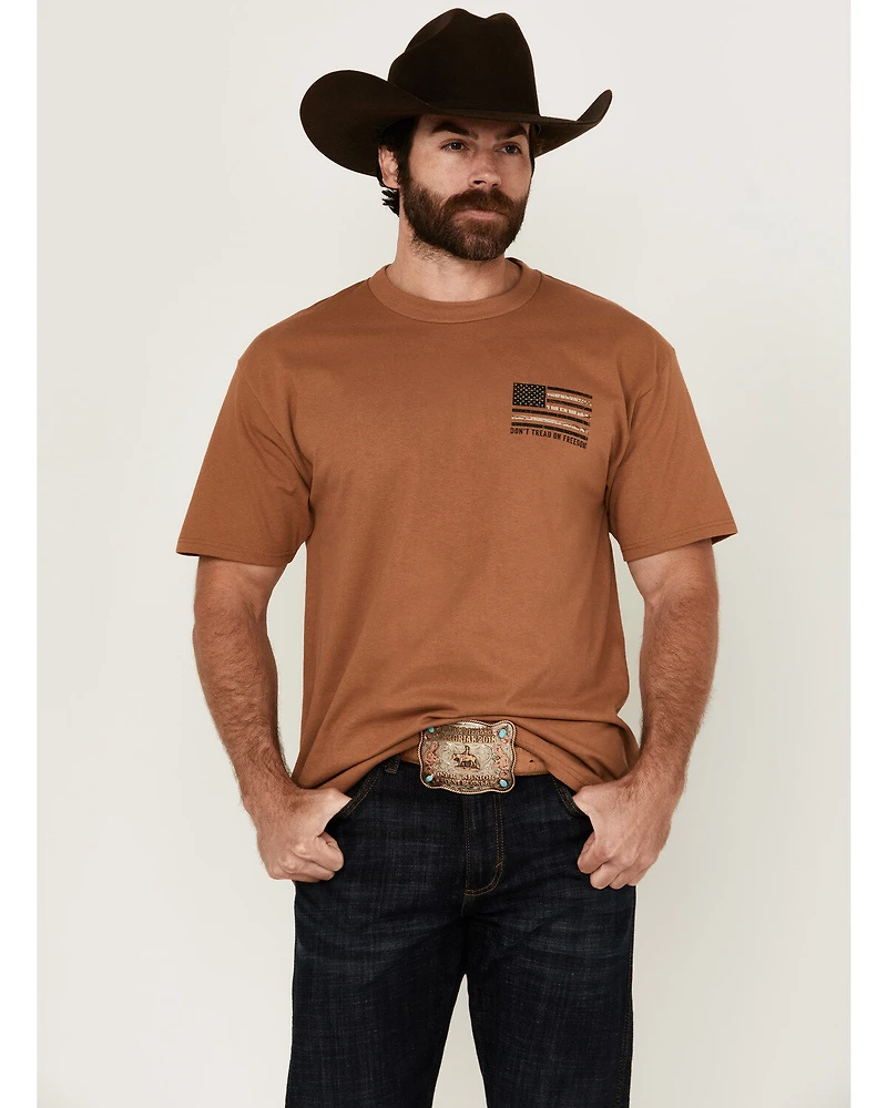 Howitzer Men's Freedom Defend Short Sleeve Graphic T-Shirt