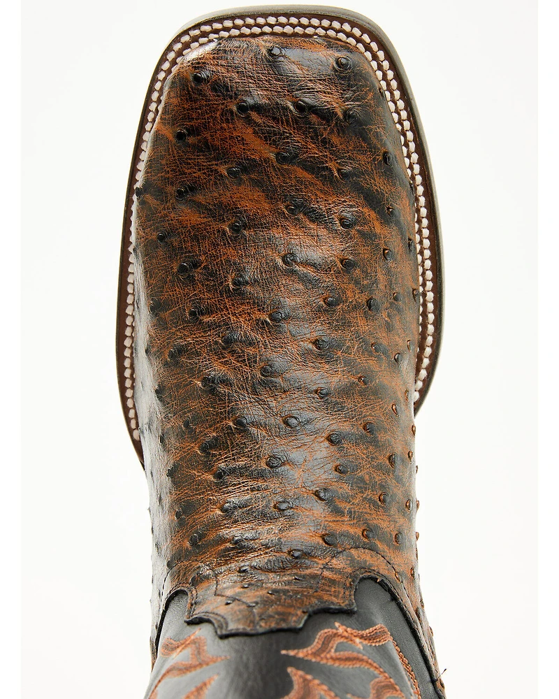 Cody James Men's Exotic Full Quill Ostrich Western Boots - Broad Square Toe