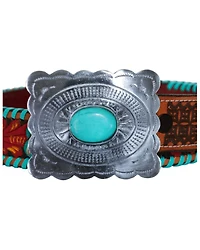 Myra Bag Women's Tropical Forest Hand-Tooled Leather Belt