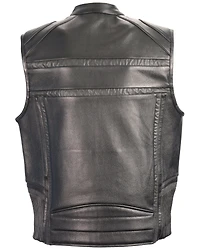 Milwaukee Leather Men's Reflective Band & Piping Zip Front Vest - 5X