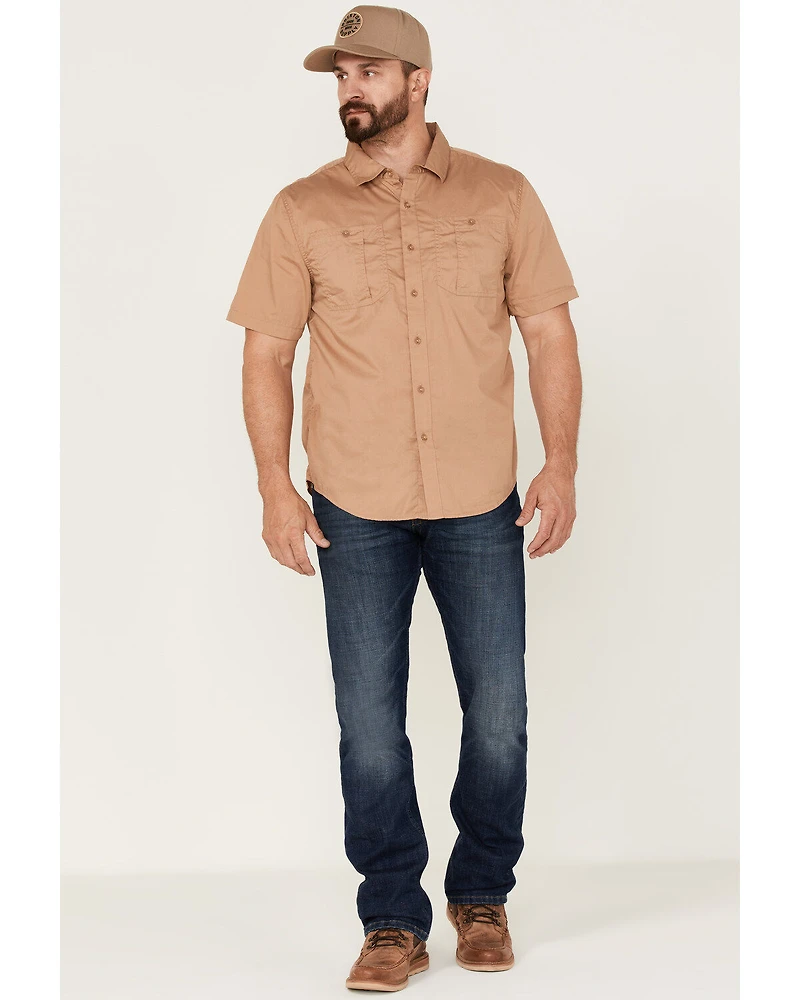 Brixton Men's Mojave Charter Solid Utility Button Down Western Shirt