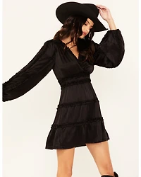 Shyanne Women's Long Sleeve Ruffle Mini Dress