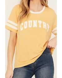Blended Women's Country Ringer Short Sleeve Graphic Tee