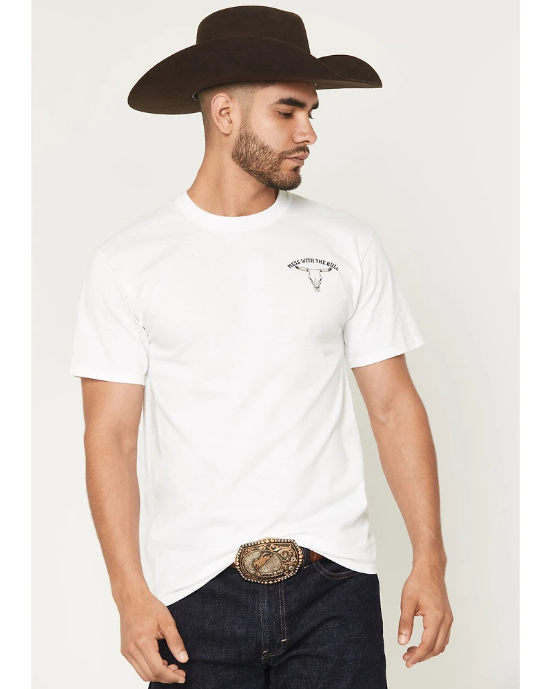 Cowboy Hardware Men's Mess With The Bull Short Sleeve Graphic T-Shirt