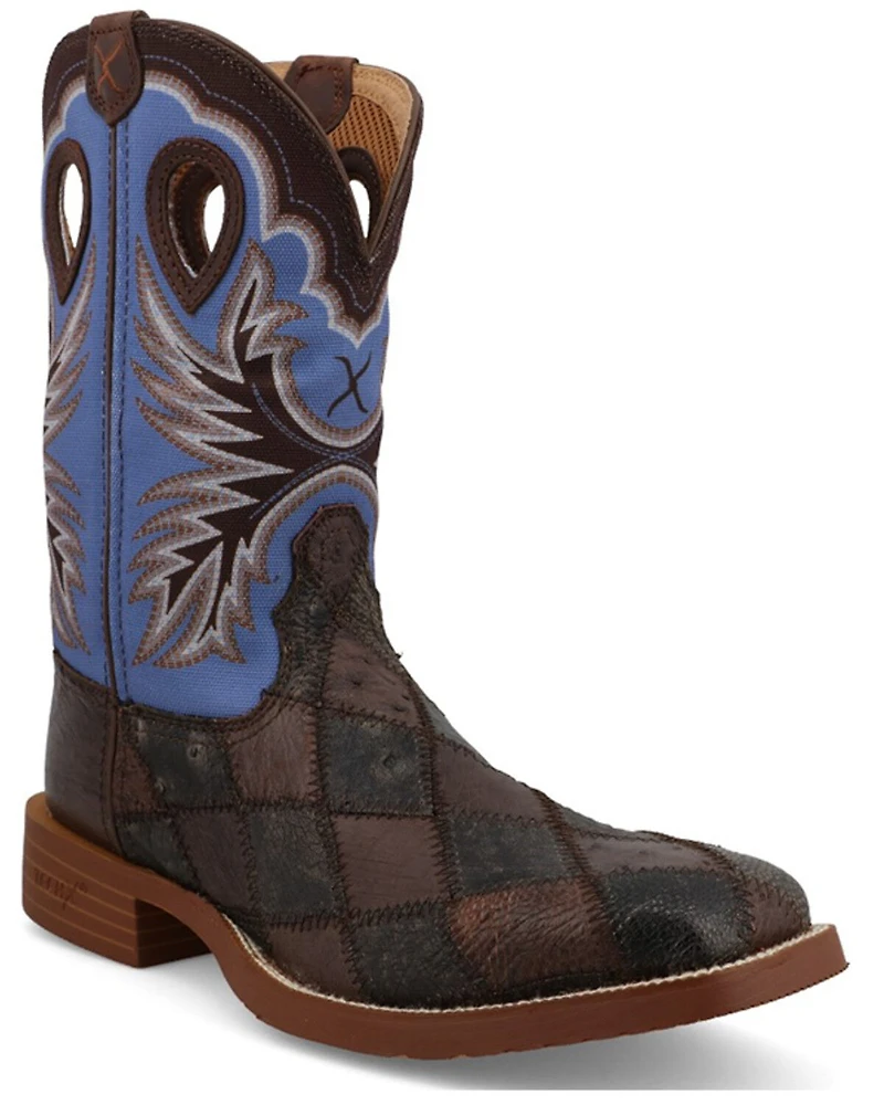Twisted X Men's Tech X™ Exotic Ostrich Performance Western Boots - Broad Square Toe