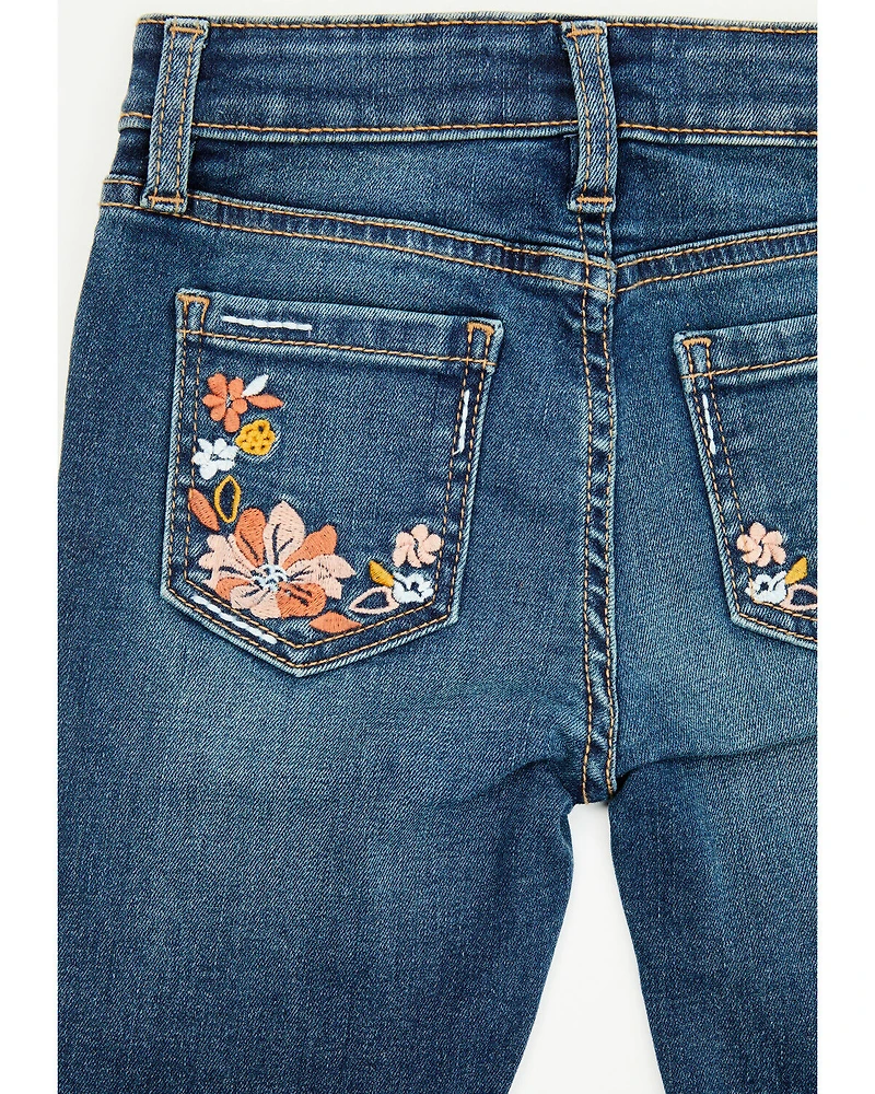 Shyanne Toddler Girls' Shayla Dark Wash Bootcut Stretch Denim Riding Jeans