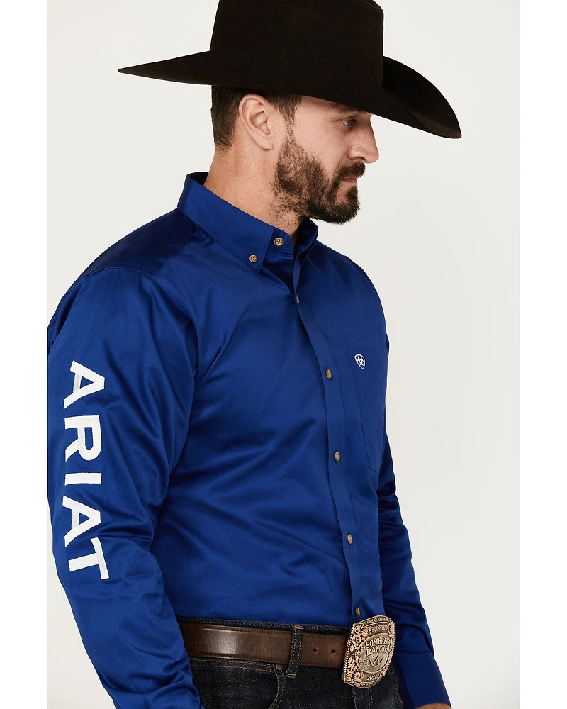 Ariat Men's Team Logo Twill Fitted Long Sleeve Button-Down Western Shirt