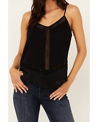 Idyllwind Women's Briarwick Jacquard Fringe And Lace Tank Top