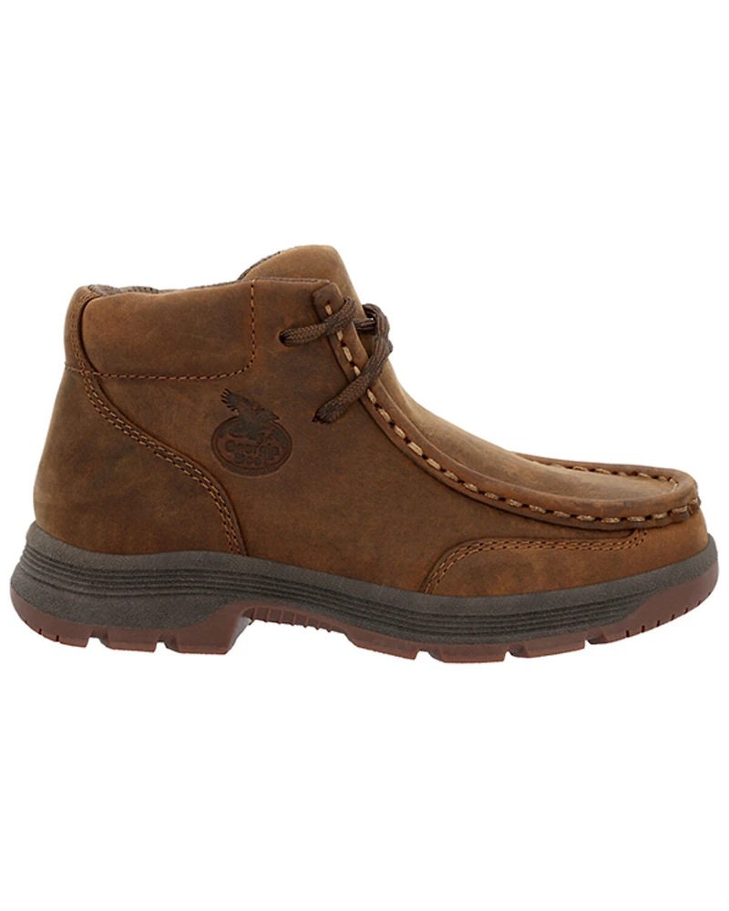 Georgia Boot Boys' Athens Superlyte Wallabe Chukka Shoes - Moc Toe