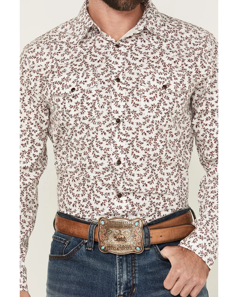 Gibson Trading Co Men's River Bank Floral Print Long Sleeve Snap Western Shirt