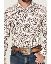 Gibson Trading Co Men's River Bank Floral Print Long Sleeve Snap Western Shirt
