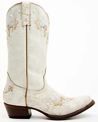 Shyanne Women's Byrdie Crack Embroidered Western Boots - Round Toe