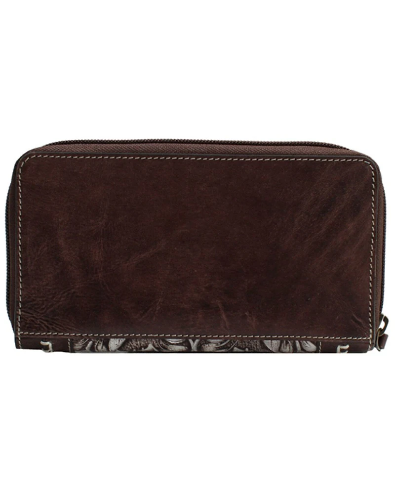 Ariat Women's Rori Buck Lace Tooled Floral Wallet