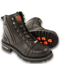 Milwaukee Leather Men's Lace To Toe Boots - Round