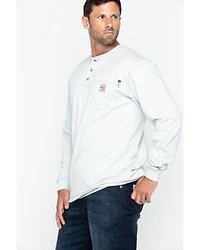 Carhartt Men's FR Solid Long Sleeve Work Henley Shirt - Big & Tall