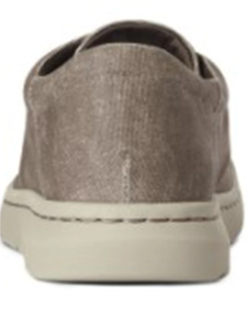 Ariat Men's Brown Canvas Casual Stretch Shoes - Moc Toe