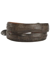 Lucchese Men's Brown Burnished Goat Seville Stitch Leather Belt