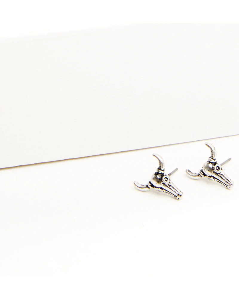 Shyanne Women's Bisbee Falls Silver Longhorn & Cross 6-Piece Earrings Set
