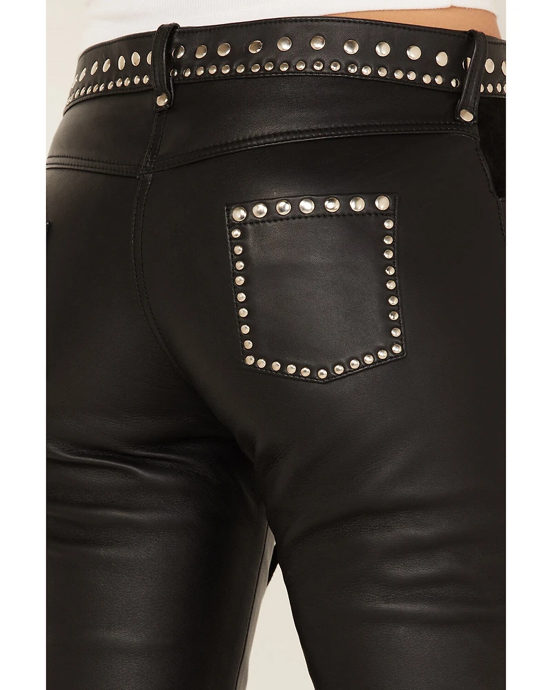 Understated Leather Women's Wild Cats Mid Rise Flare Pants