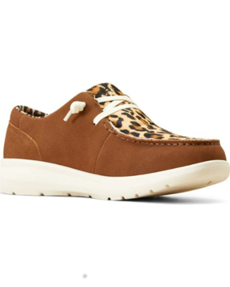 Ariat Women's Hilo Leopard Print Casual Shoes - Moc Toe