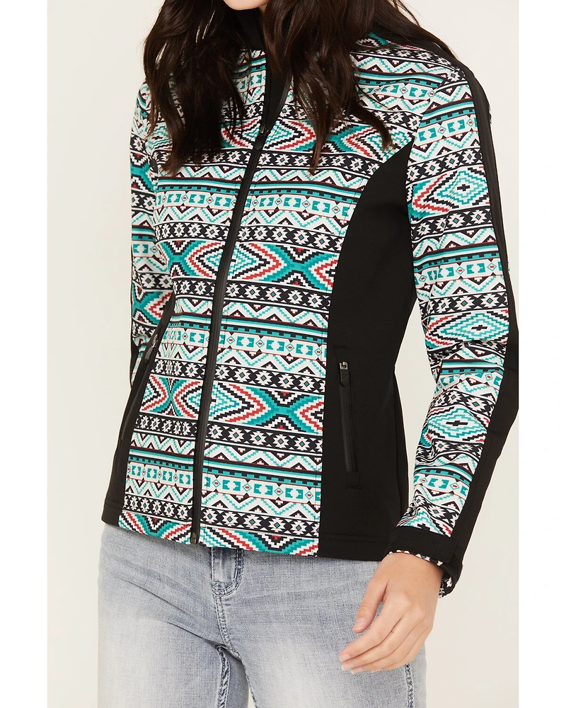 RANK 45® Women's Atha Geo Print Softshell Jacket