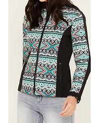 RANK 45® Women's Atha Geo Print Softshell Jacket