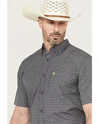 Ariat Men's Pro Series Caspian Plaid Print Short Sleeve Button-Down Western Shirt