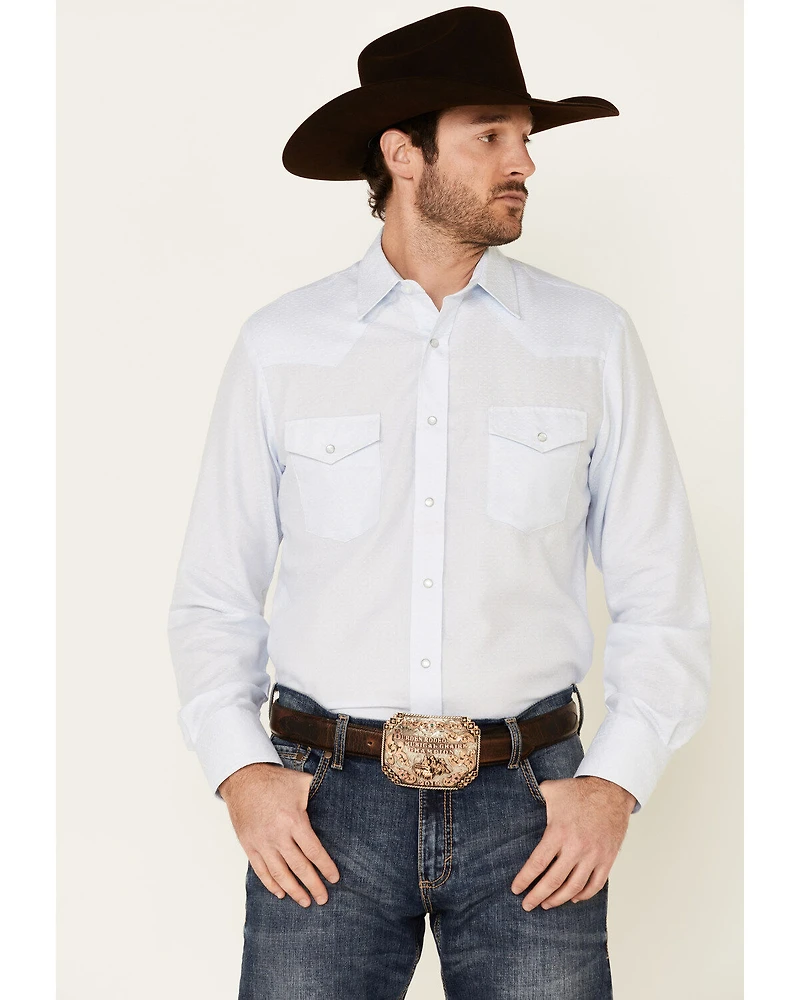 Roper Men's Classic Tone On Solid Long Sleeve Pearl Snap Western Shirt