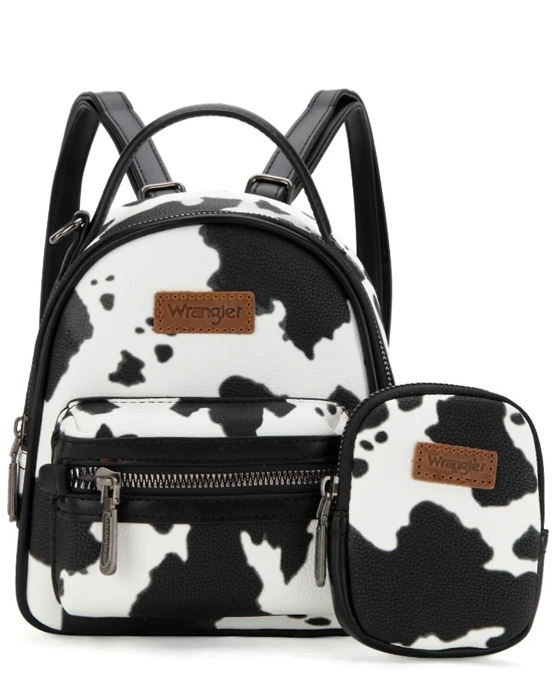 Wrangler Women's Cow Print Mini Backpack