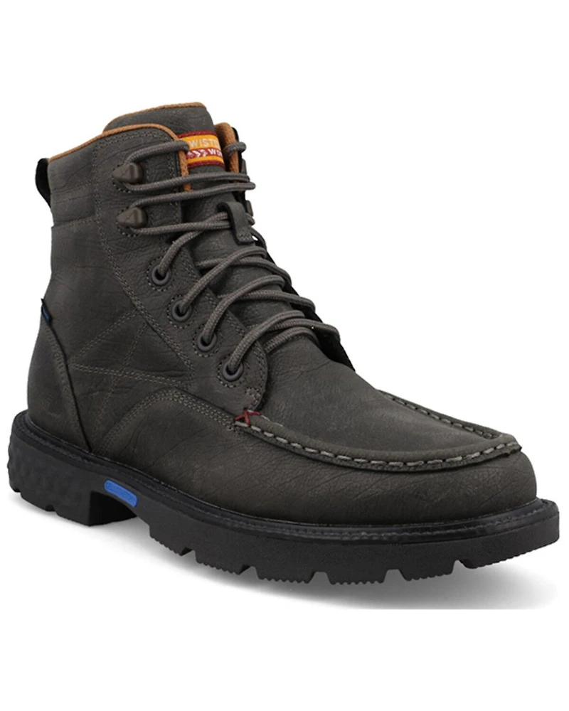 Twisted X Men's 6" Lace-Up Moc Work Boots - Soft Toe