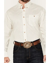 Wrangler Men's Classics Geo Print Long Sleeve Button-Down Western Shirt