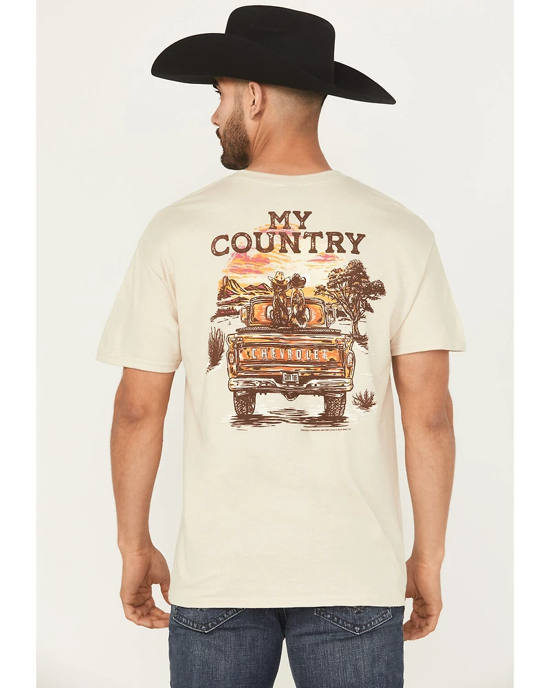 Buckwear Men's Chevy My Country Short Sleeve Graphic T-Shirt
