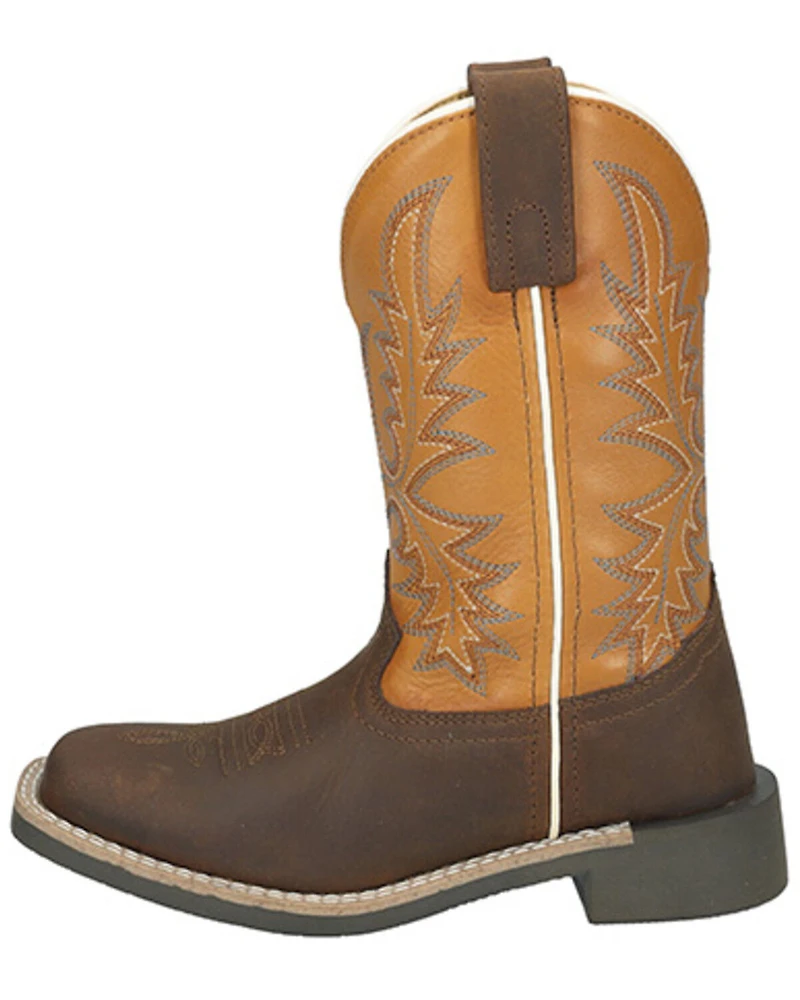 Smoky Mountain Little Boys' Adobe Western Boots - Broad Square Toe