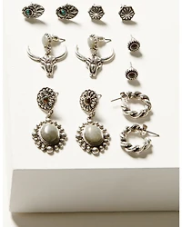 Shyanne Women's Soleil Steer Head Earring Set - 6 Piece
