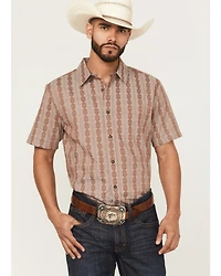 Cody James Men's Delaware Striped Short Sleeve Button-Down Stretch Western Shirt