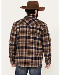 Cody James Men's Barrett Plaid Print Sherpa Lined Button-Down Jacket