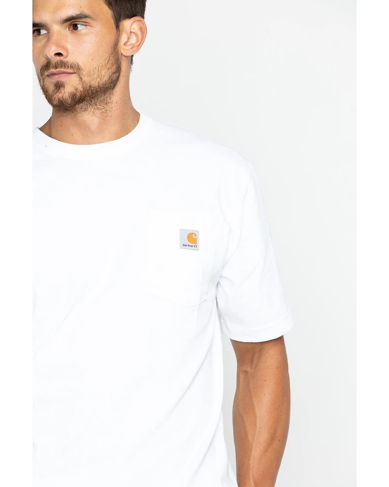 Carhartt Men's Loose Fit Heavyweight Logo Pocket Work T-Shirt